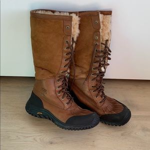 UGG ADIRONDACK II TALL CHESTNUT BOOTS - 8